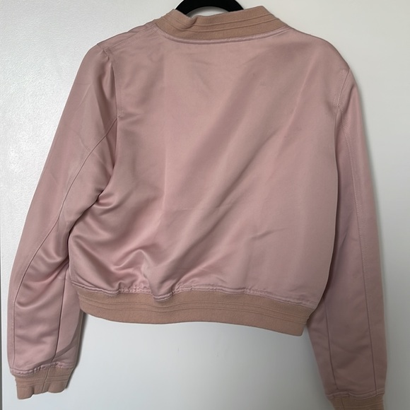 GRACIA PINK CROPPED BOMBER JACKET - Picture 5 of 7